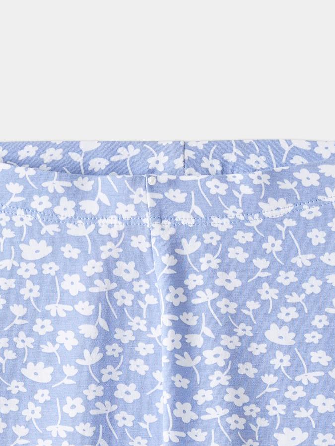 Girls Cotton Blend Skinny Fit Elastic Waist Printed Leggings