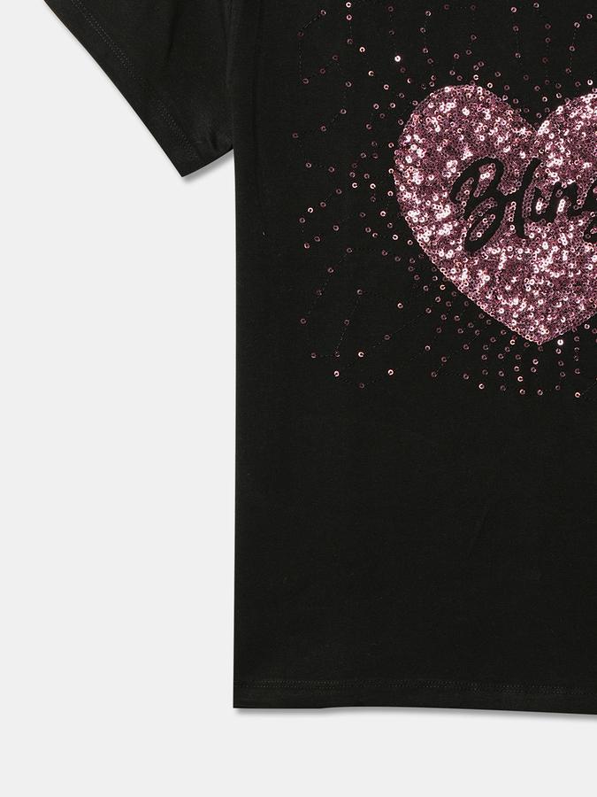 Girls Embellished Round-Neck Top image number 3