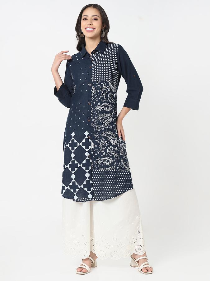 R&B Women's Navy Printed Dress