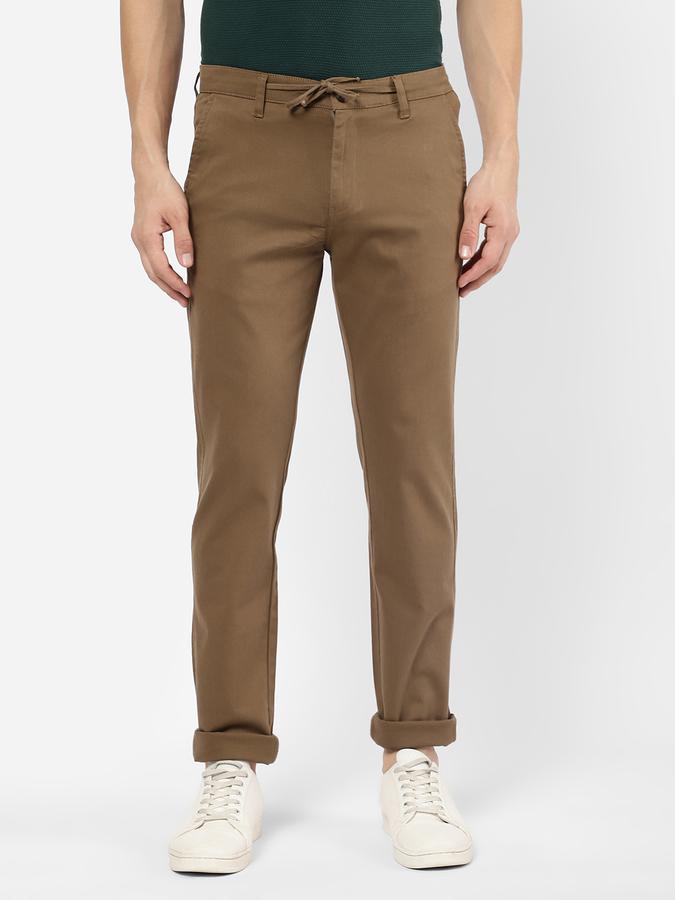 R&B Men Olive Casual Trousers image number 0