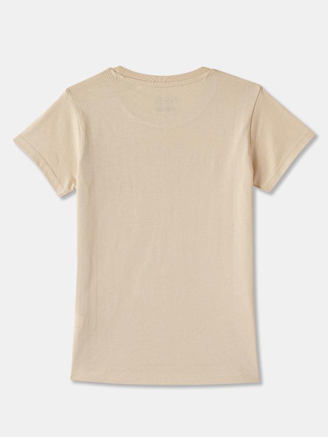 Printed T-Shirt with Crew Neck and Short Sleeves image number 1