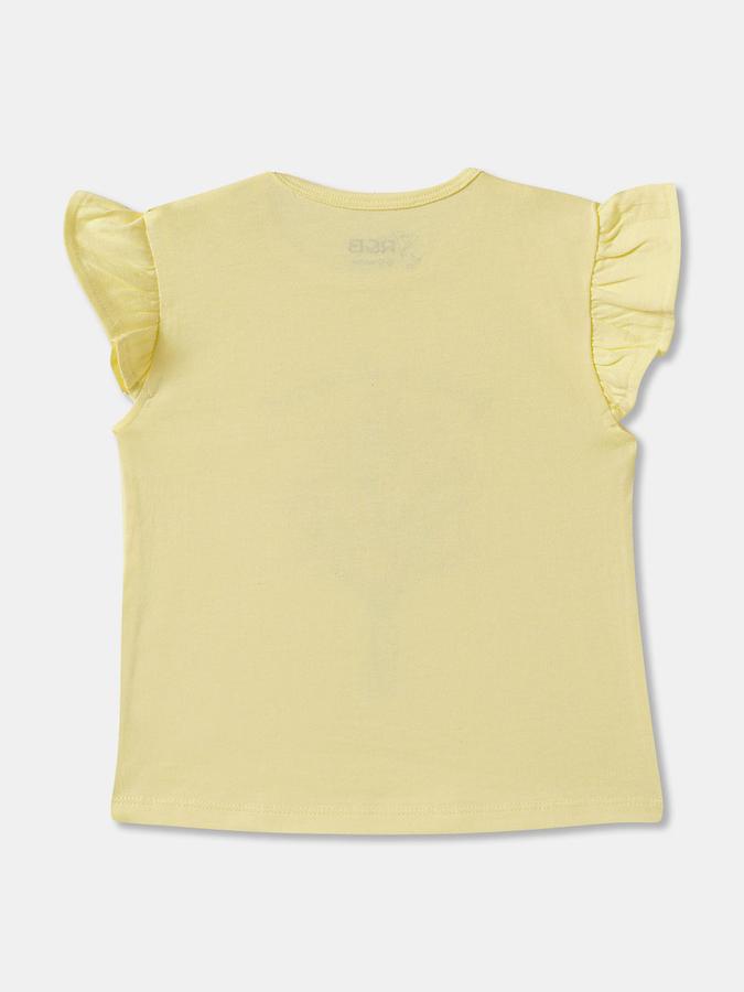 Baby Girls Graphic Print Pure Cotton Regular T Shirt image number 1