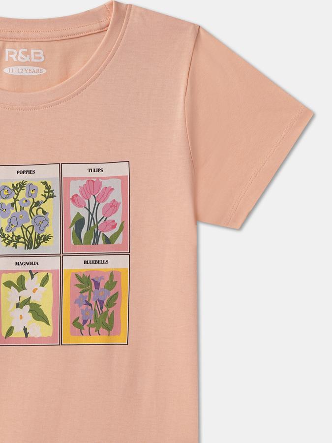 Girls Regular Fit Short Sleeve Crew Neck T-Shirt