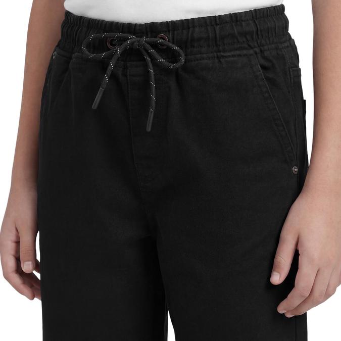 R&B Black Regular Fit Solid Mid Rise Boys Shorts