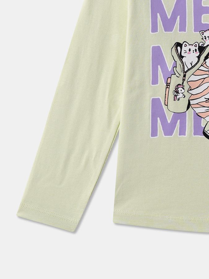 Girls Graphic Print Pure Cotton Regular T Shirt image number 3