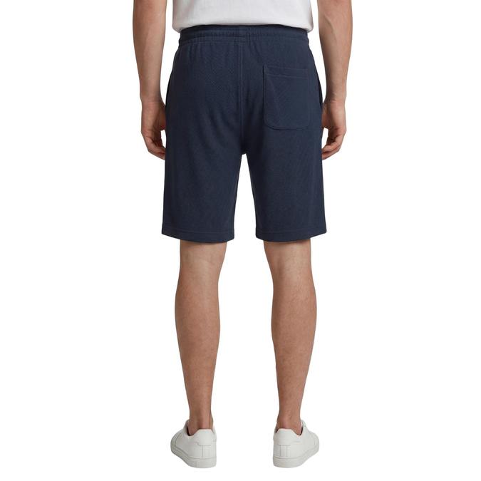 R&B Navy Blue Regular Fit Textured Mid Rise Men Shorts
