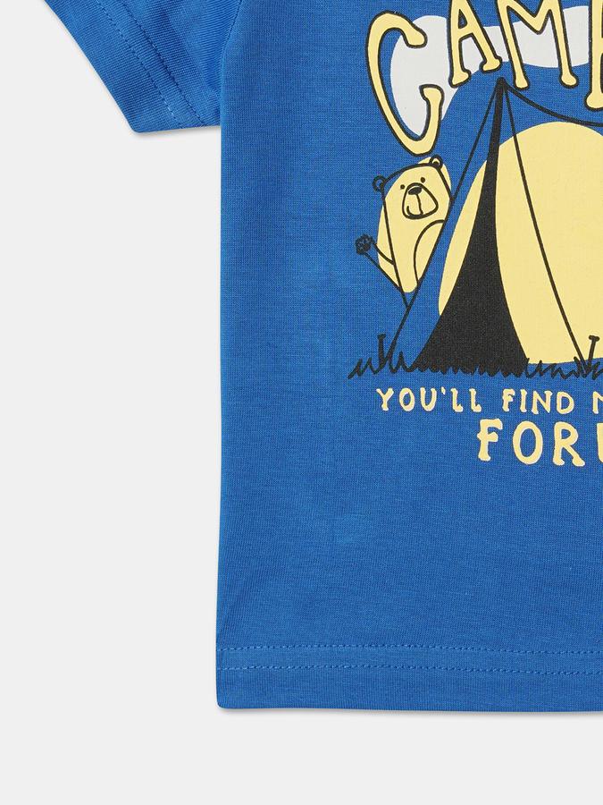 Boys Graphic Print Round-Neck T-Shirt image number 3