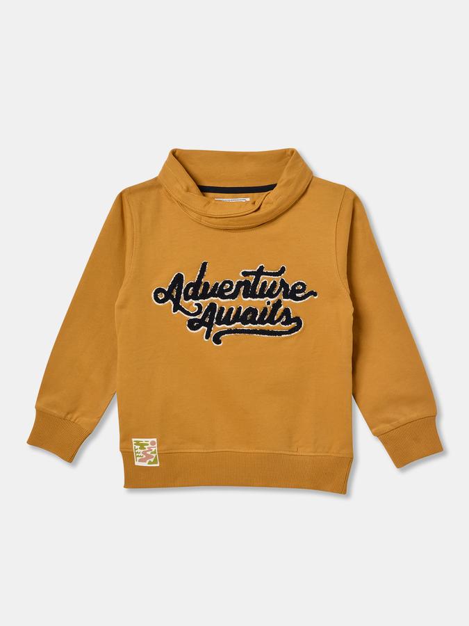 Boys Relaxed Fit Full Sleeve High Neck SweaT-Shirt