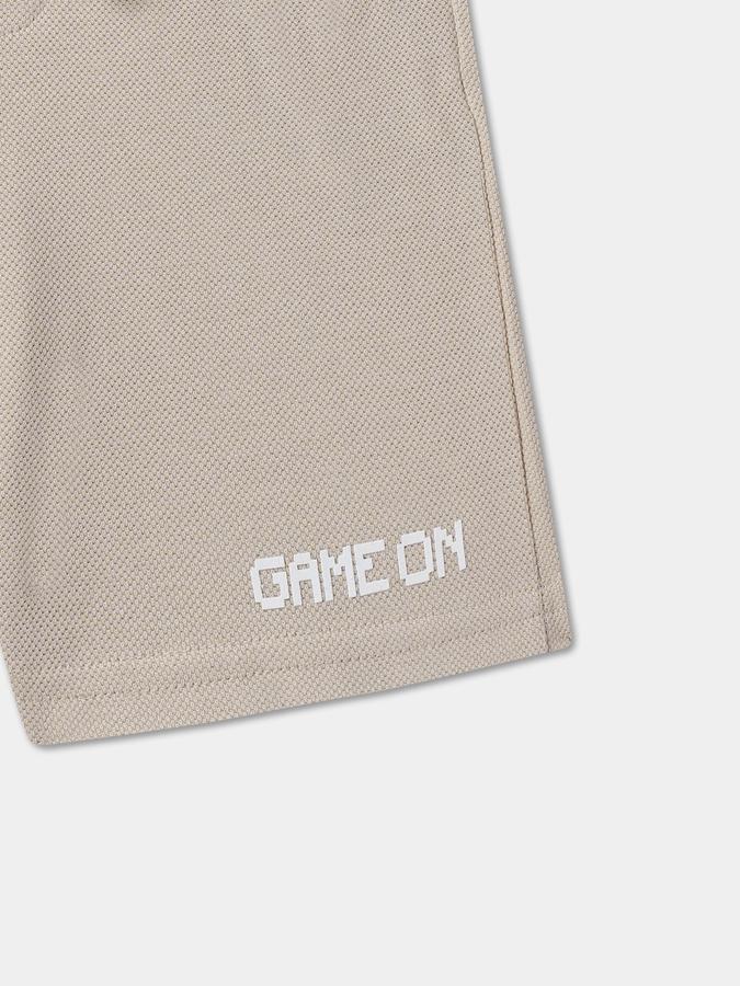 R&B Boys' Beige Printed Shorts