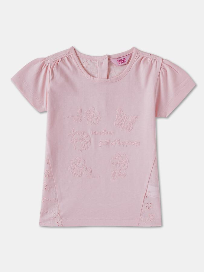R&B GIRLS Short Sleeves Printed Top