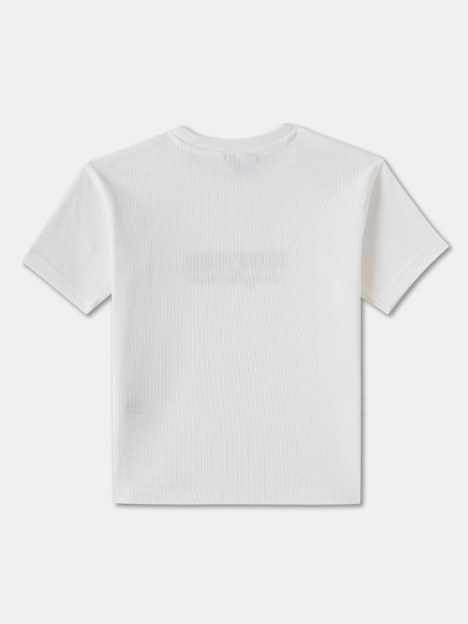 Boys Cotton Regular Fit Crew Neck Typographic Print T-shirt