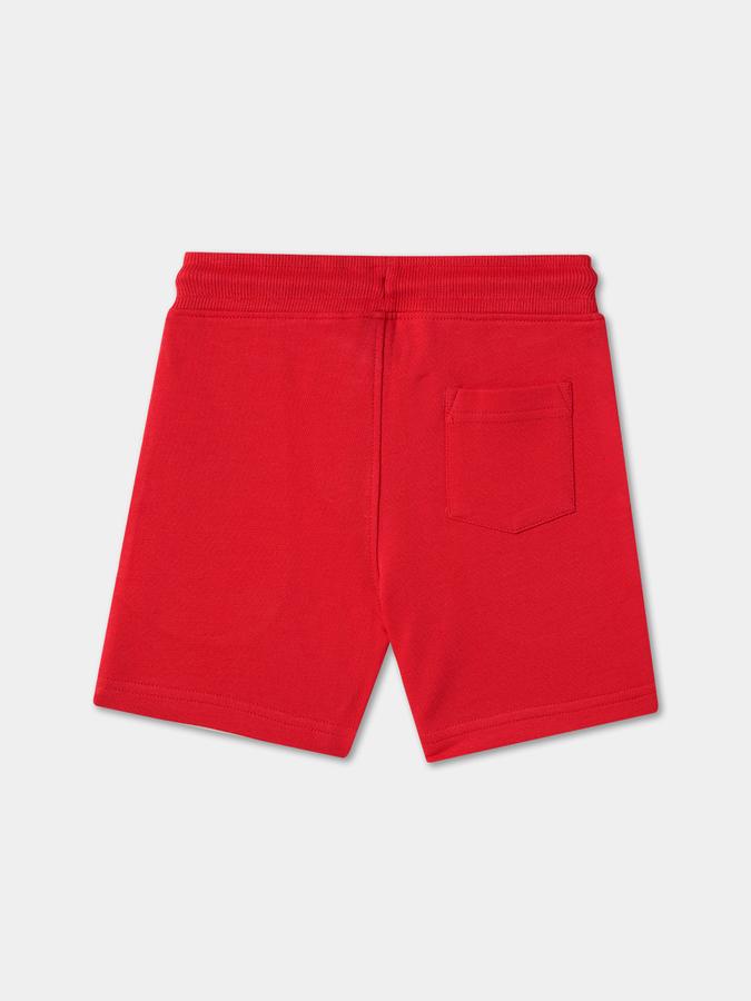 Boys Cotton Relaxed Fit Drawstring Waist Clean Hem Shorts
