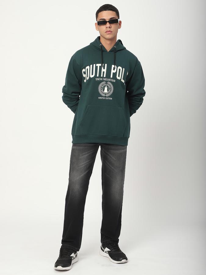 Men Polycotton Regular Fit Hooded Graphic Sweatshirt