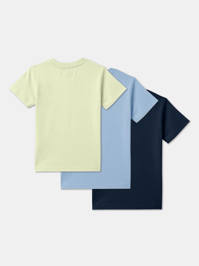 Pack of 3 Graphic Print Round-Neck T-Shirt image number 1