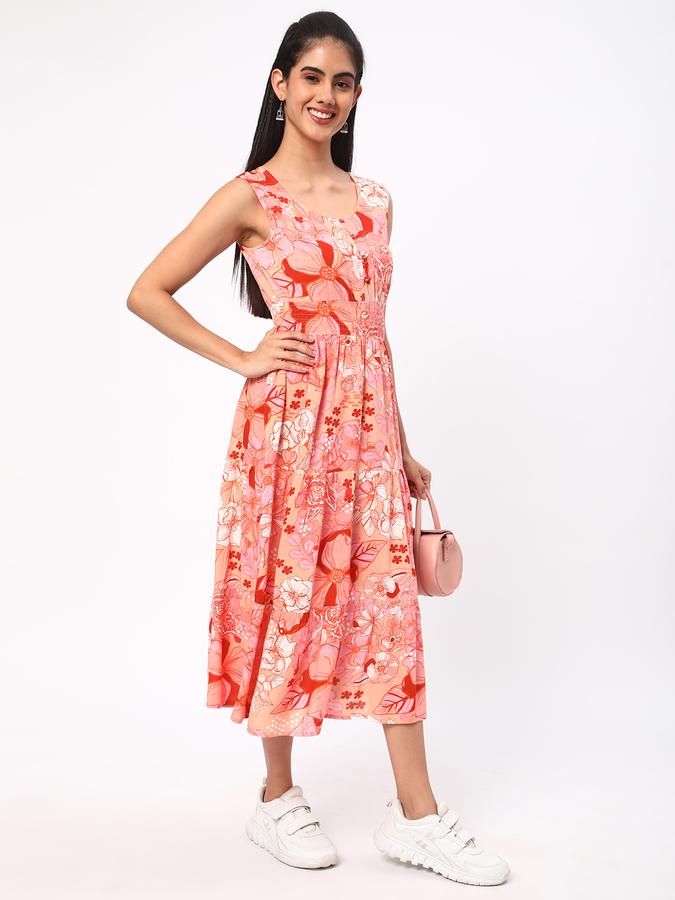Women Rayon Regular Fit Shirt Collar Printed Kurta
