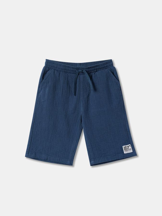 Boys Solid Short Sleeves Shirt with Shorts Fashion Set