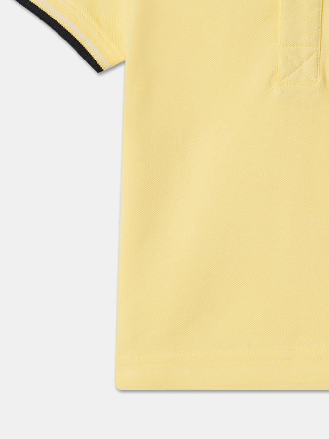 Boys Typographic Print Relaxed Fit Polo T-Shirt image number 3
