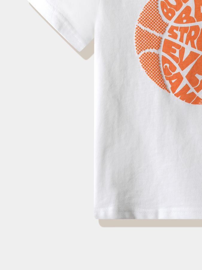 Boys Cotton Regular Fit Crew Neck Graphic T-shirt