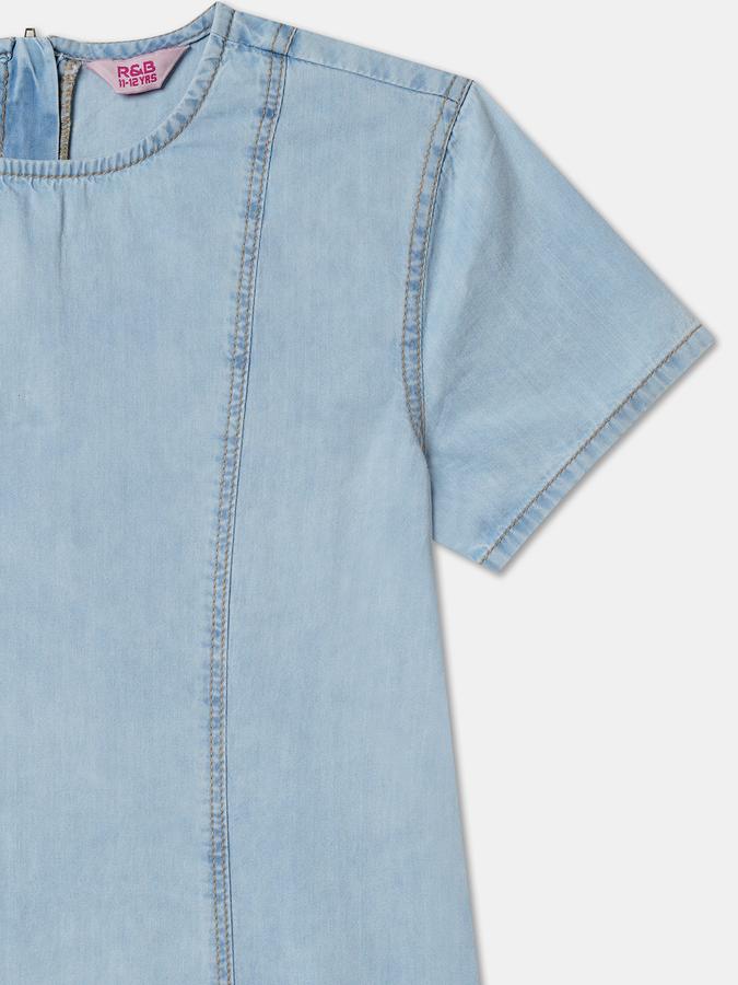 Girls Midi/Knee Length Casual Dress Short Sleeve image number 2