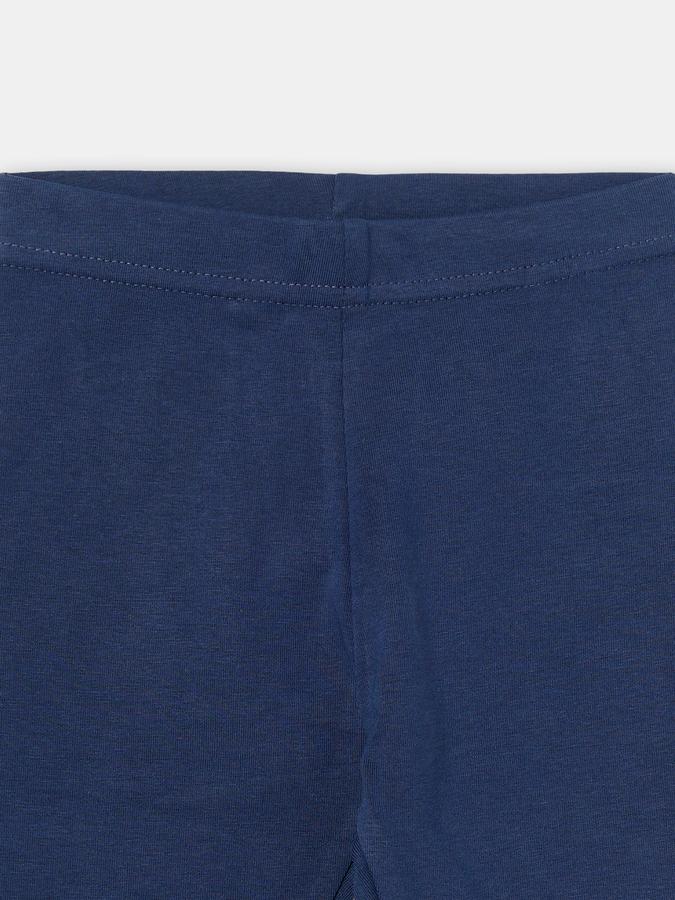 Girls Cotton Blend Skinny Fit Elastic Waist Solid Leggings