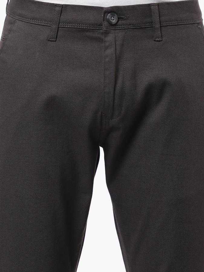 R&B Men Black Casual Trousers image number 3