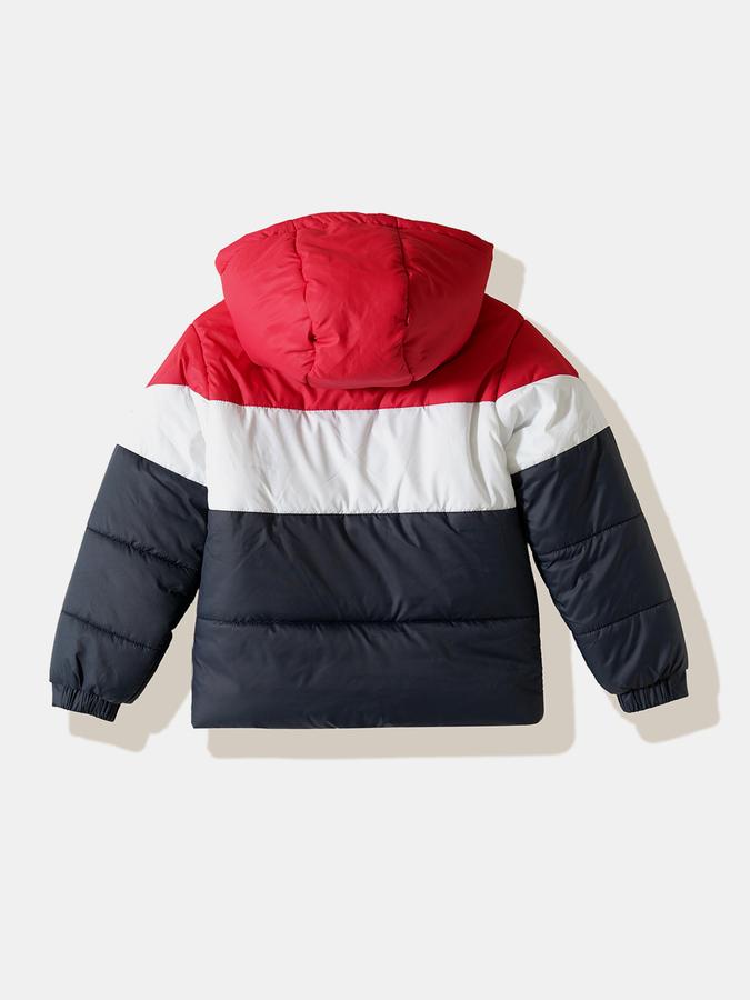 R&B Boys' Red Colourblocked Jacket
