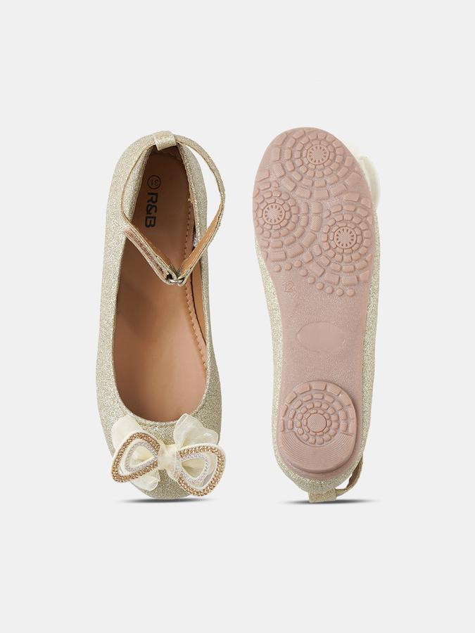 R&B Girls Gold Casual Shoes image number 3
