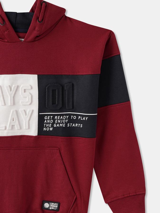 Boys Relaxed Fit Full Sleeve Hooded SweaT-Shirt