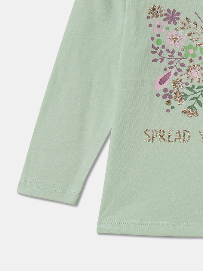 Girls Regular Fit Long Sleeve Crew Neck T-Shirt