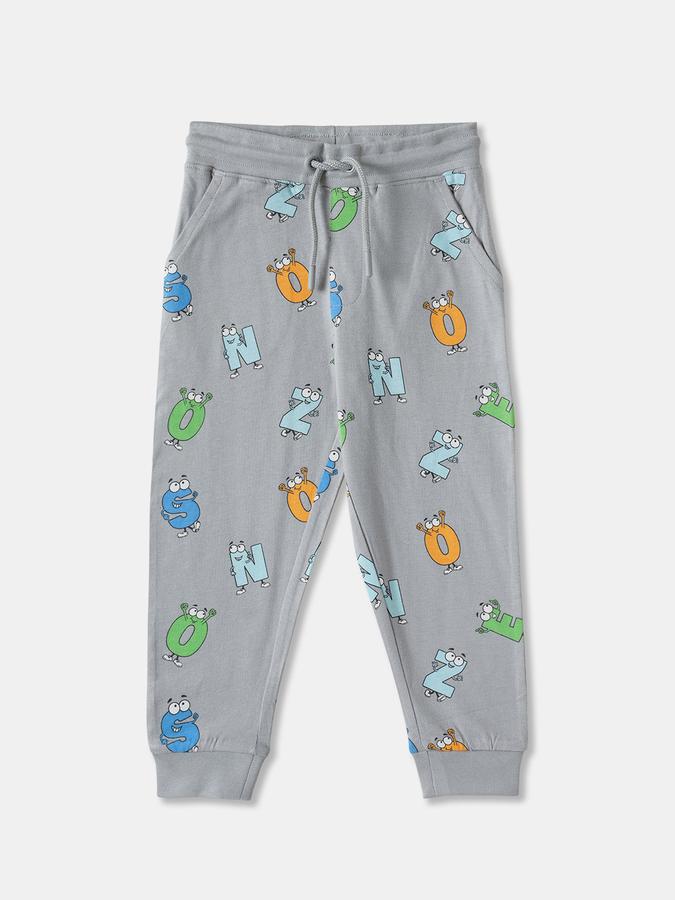 Boys Cotton Regular Fit Round Neck Graphic Print Sleepwear Set