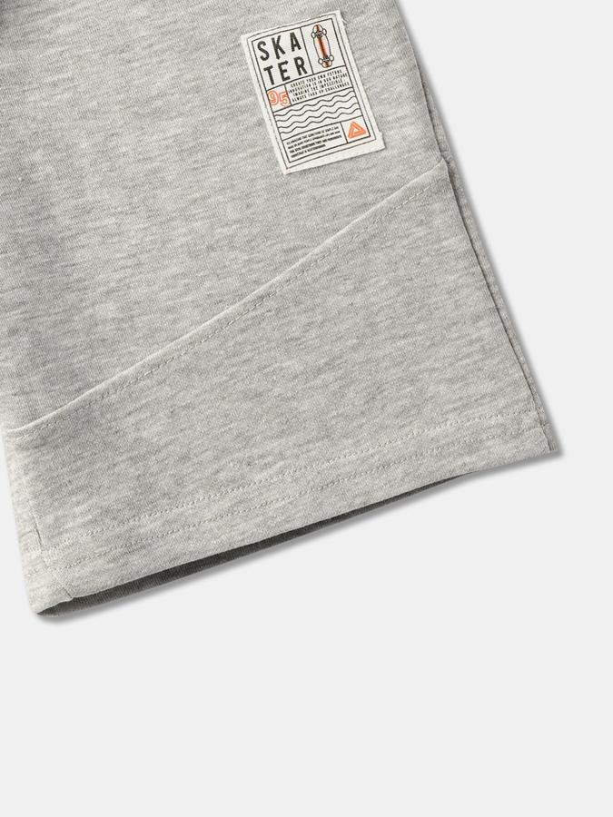 Boys Cotton Regular Fit Elastic Waist Solid Knit Shorts