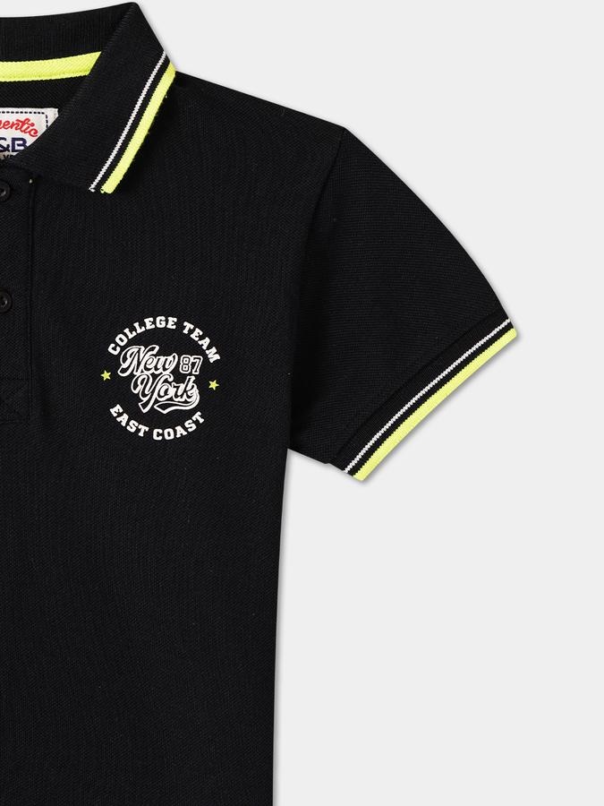 Printed Polo T-Shirt with Short Sleeves image number 2