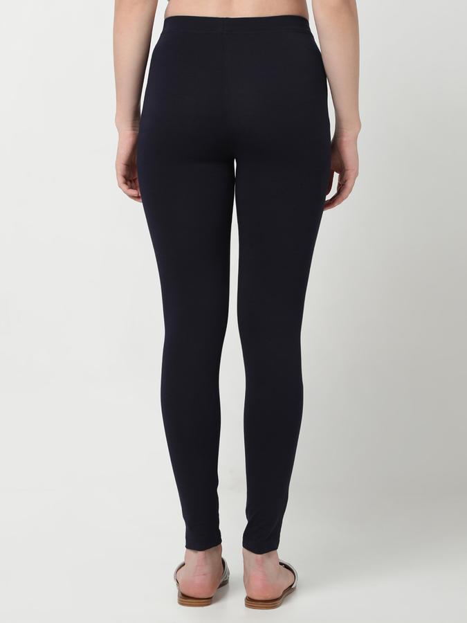 Women Cotton Skinny Fit High Rise Solid Tights