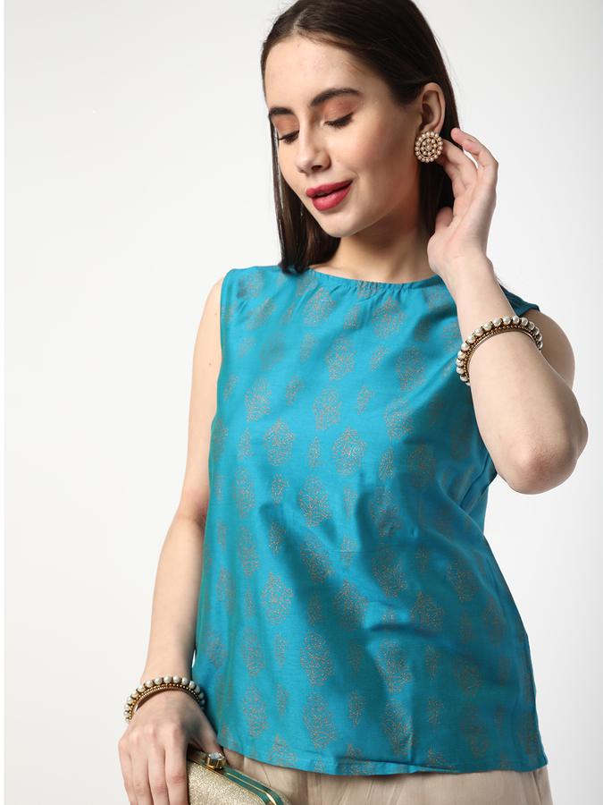 R&B Blue Women Tops & Kurtis image number 0