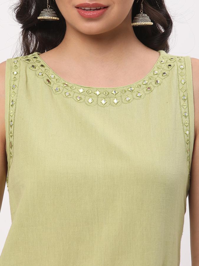 Women Cotton Embroidered A-Line Ethnic Dress