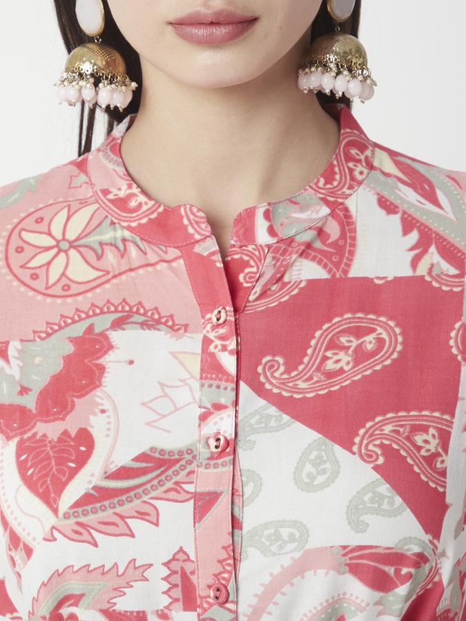 Women Viscose Printed Fit & Flare Ethnic Dress