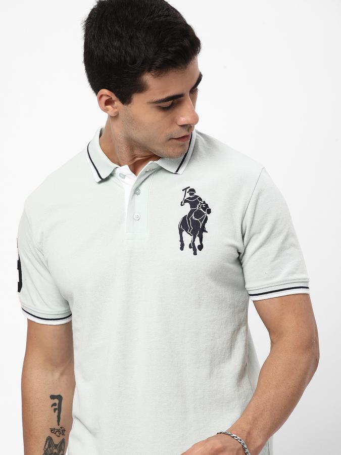 Men Logo Embroidered Regular Fit Polo T-Shirt image number 0