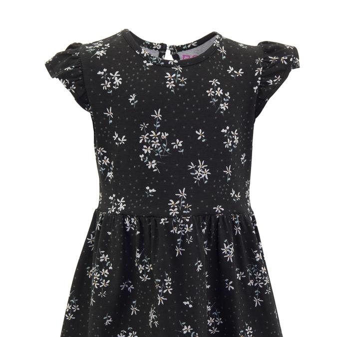 R&B Round Neck Printed Black Dress image number 0