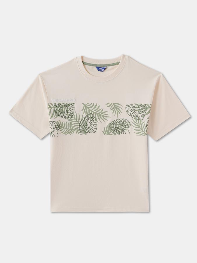 Boys Printed Pure Cotton Oversized T Shirt 