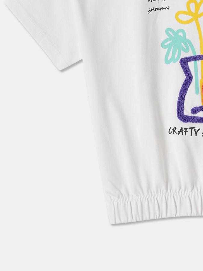 Girls Regular Fit Short Sleeve Crew Neck T-Shirt