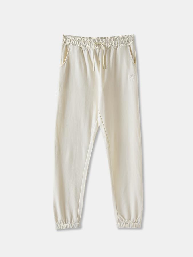 Girls Cotton Regular Fit Drawstring Waist Cuffed Hem Joggers