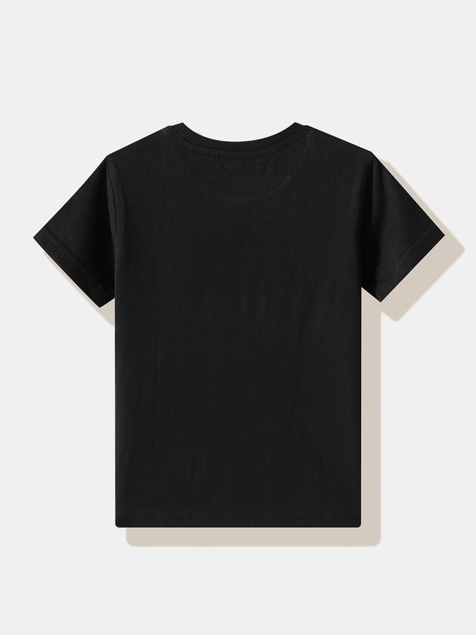 Boys Cotton Regular Fit Crew Neck Graphic T-shirt