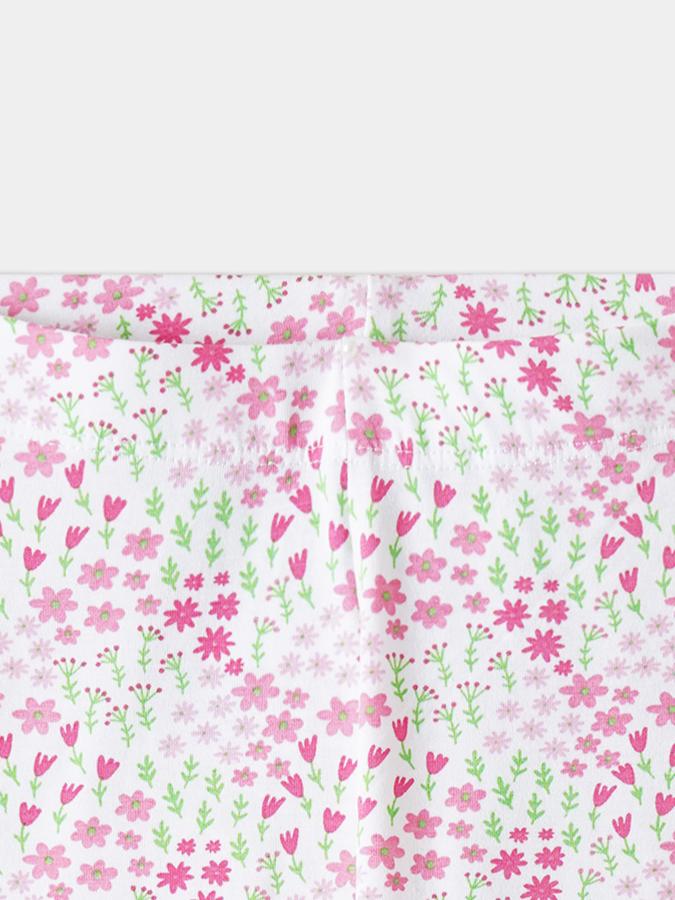 Girls Cotton Blend Skinny Fit Elastic Waist Printed Leggings