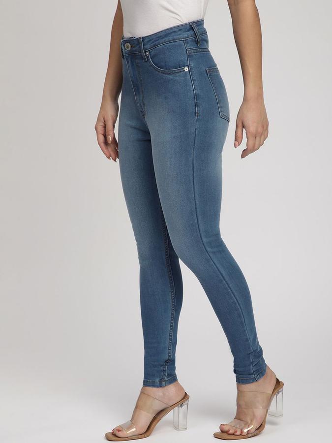 R&B Women Mid Blue Slim Fit Mid-Rise Jeans