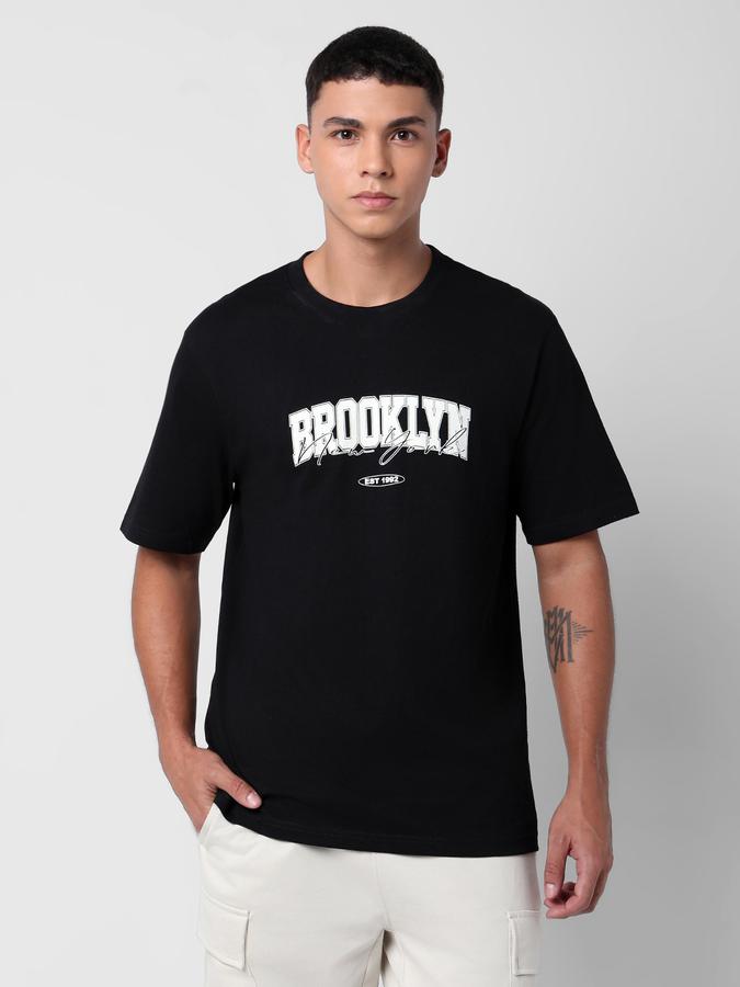 Typographic Print Round Neck T-Shirt image number 0