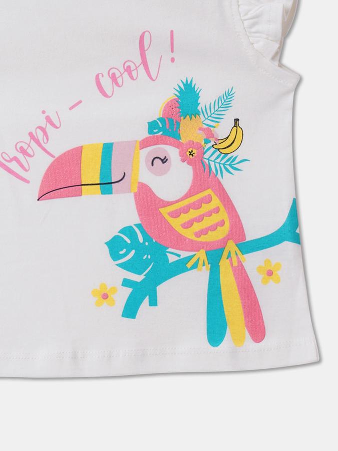 Girls Graphic Print Regular Print Round-Neck T-Shirt image number 3