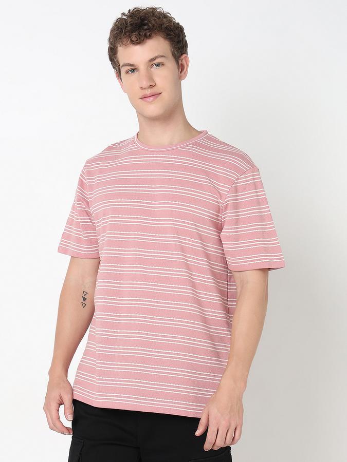 R&B MEN'S YOUNG MEN Short Sleeve STRIPE TEE - RELAX FIT