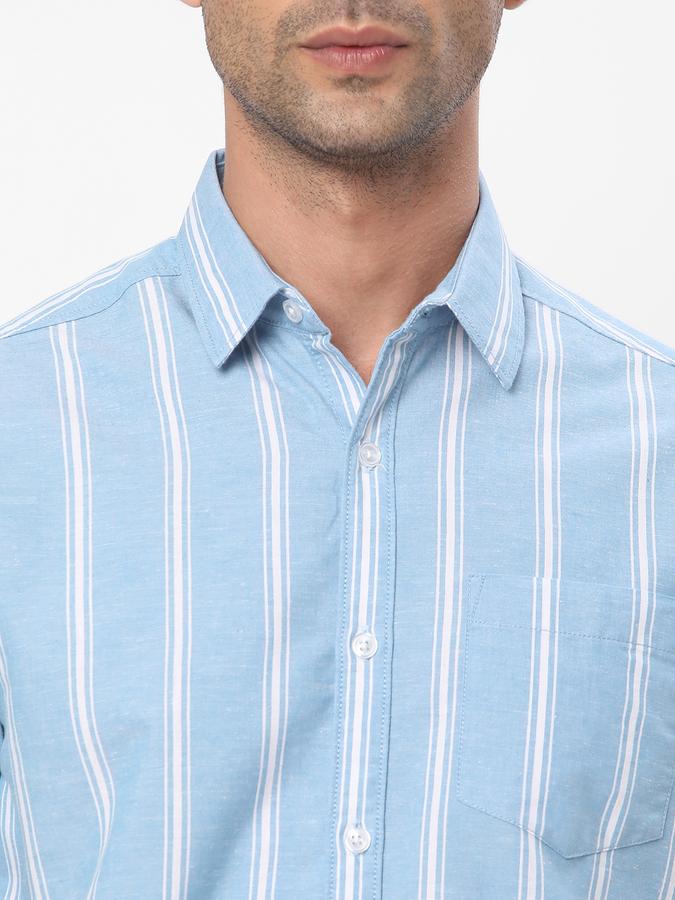 R&B Men Blue Casual Shirts image number 3