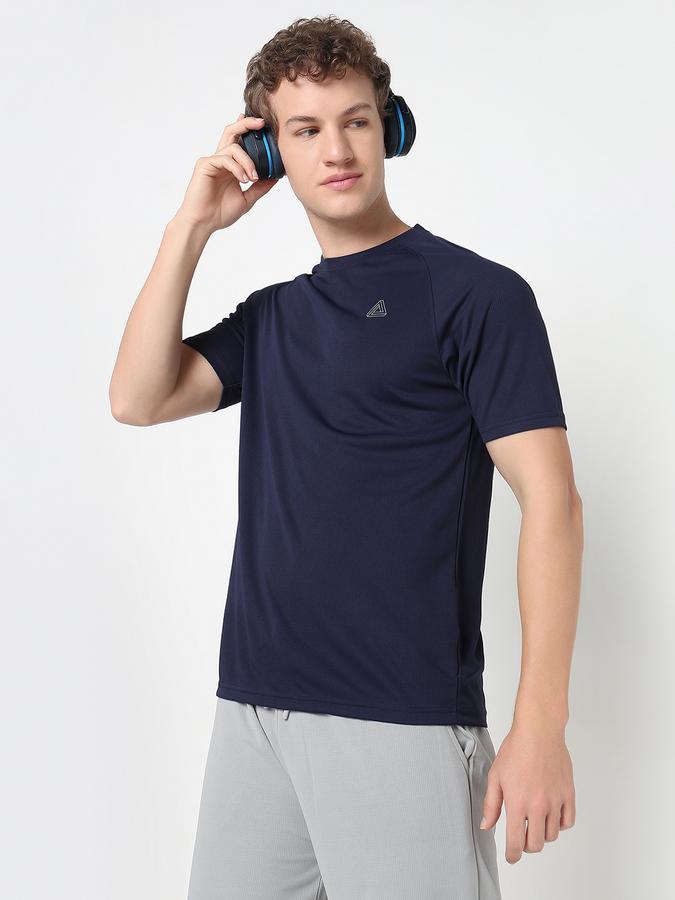 R&B MEN'S Solid T-Shirt with Crew Neck and Short Sleeves