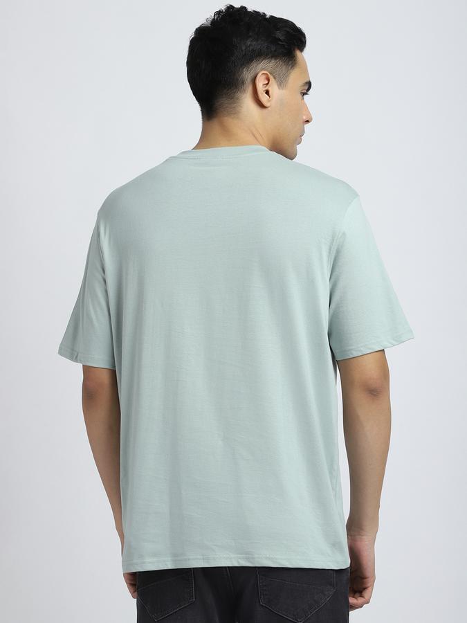 Men Cotton Relaxed Fit Crew Neck Graphic T-shirt